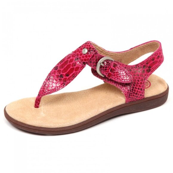 UGG Pink Leather Flip Flop Sandals I460 - Picture 1 of 8
